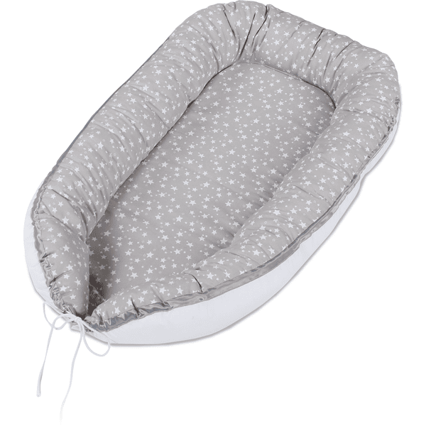 babybay ® Cuddle Nest pearl grey stars white