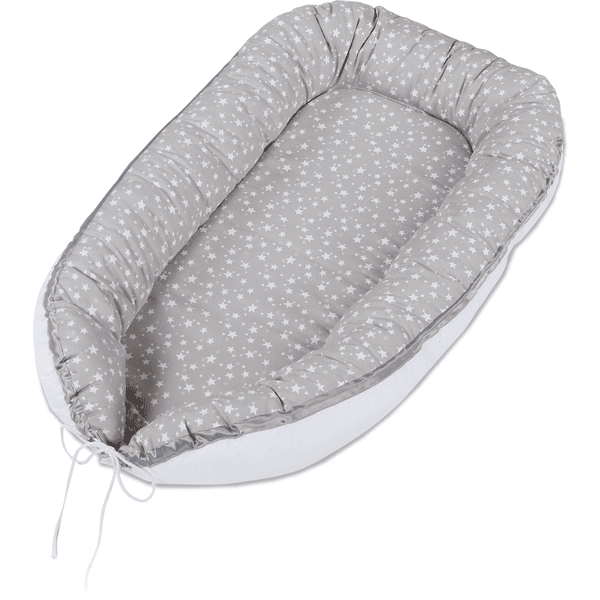 babybay ® Cuddle Nest perlegrå stjerner hvit