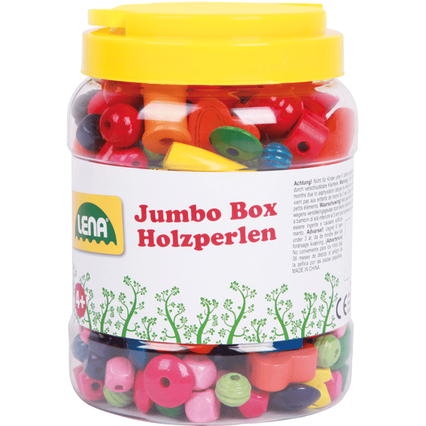 LENA® Jumbo-laatikko Puuhelmiä