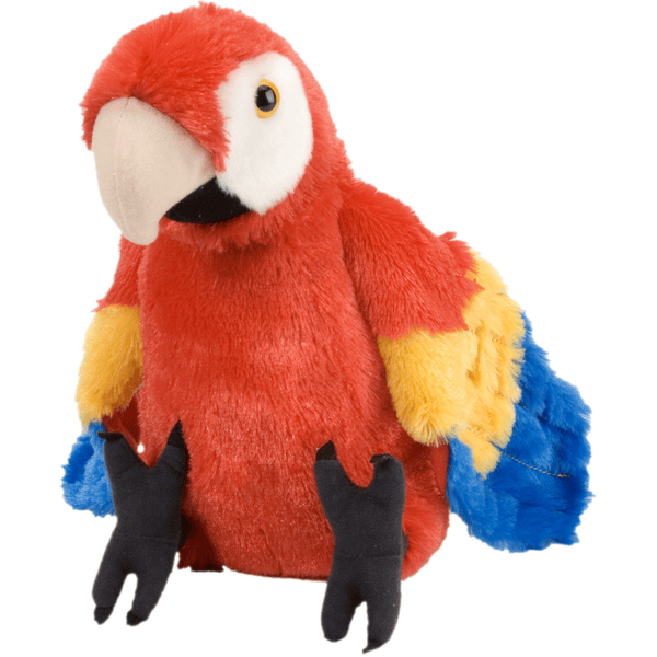 Wild Republic Peluche Cuddle loro kins rojo brillante guacamayo