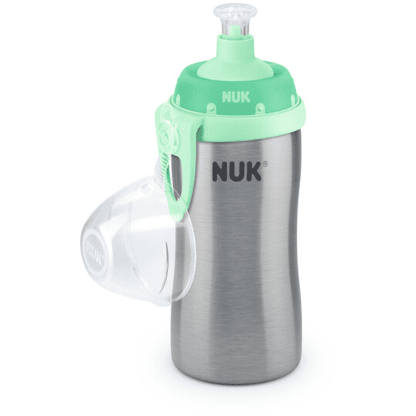 NUK Trinkflasche Junior Cup Edelstahl in grün 215ml