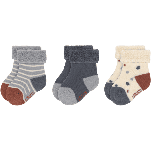 LÄSSIG Babysocken 3er Pack Tiny Farmer Blue