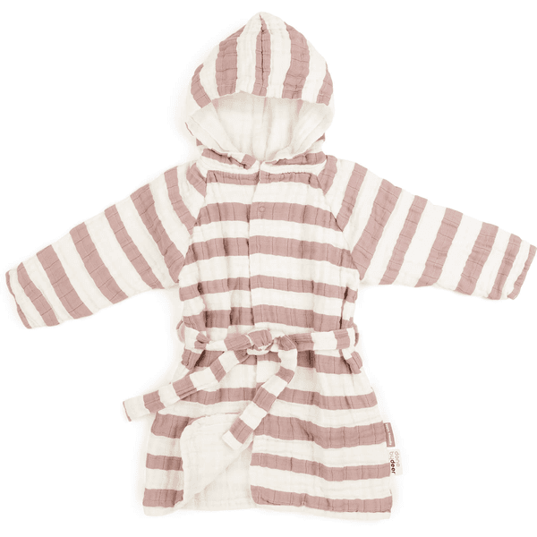 Done by Deer™ Peignoir de bain enfant Stripes rose