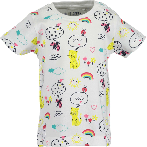 BLUE SEVEN Girls T-Shirt weiss Rainbow
