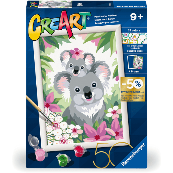 Ravensburger CreArt Maling etter tall - Koala Cuties