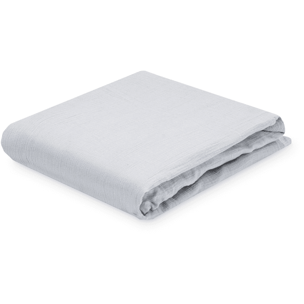 JULIUS ZÖLLNER Drap housse de lit enfant mousseline gris 70x140 cm