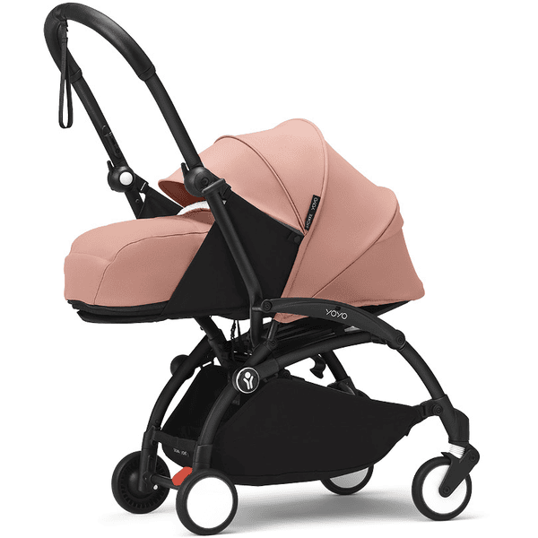 Stokke® Kinderwagen YOYO³ Gestell black inkl. 0+ Neugeborenenaufsatz Ginger