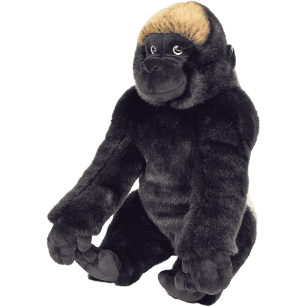 Teddy HERMANN ® Gorilla di montagna seduto nero, 35 cm