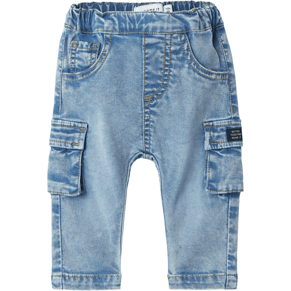 name it Cargo Jeans Nbmben Medium Blue Denim