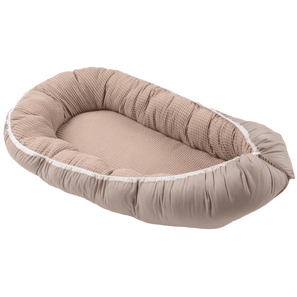 ULLENBOOM Babynest Waffelpique Sand