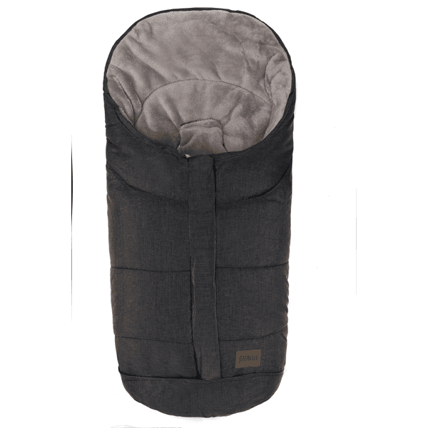 fillikid Winterfußsack für Kindersitze Eiger Soft Gr.0 Melange Schwarz