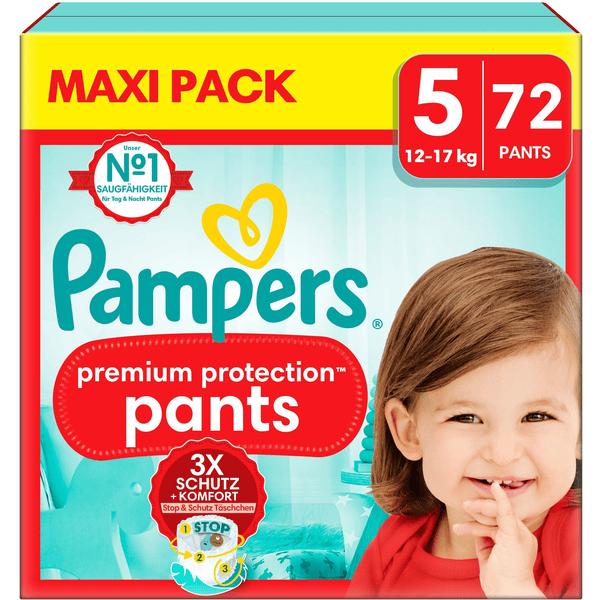 Pampers Couches culottes Premium Protection Pants taille 5 12-17 kg maxi pack 1x72 pièces