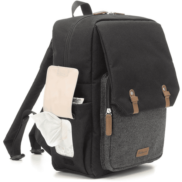 Babymel Wickelrucksack ECO George Black Tweed babymarkt