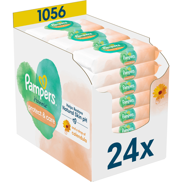 Pampers Feuchttücher Harmonie Aqua Calendula, 1.056 Tücher (24 x 44 Stk)