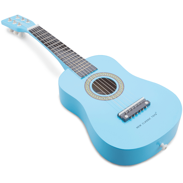 New Classic Toys Guitare enfant bois bleu