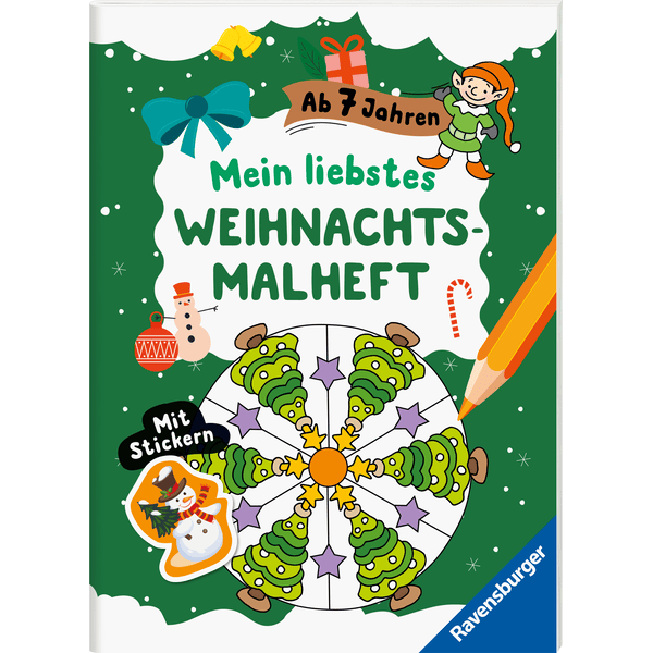 Ravensburger Mein liebstes Weihnachtsmalheft mit Stickern