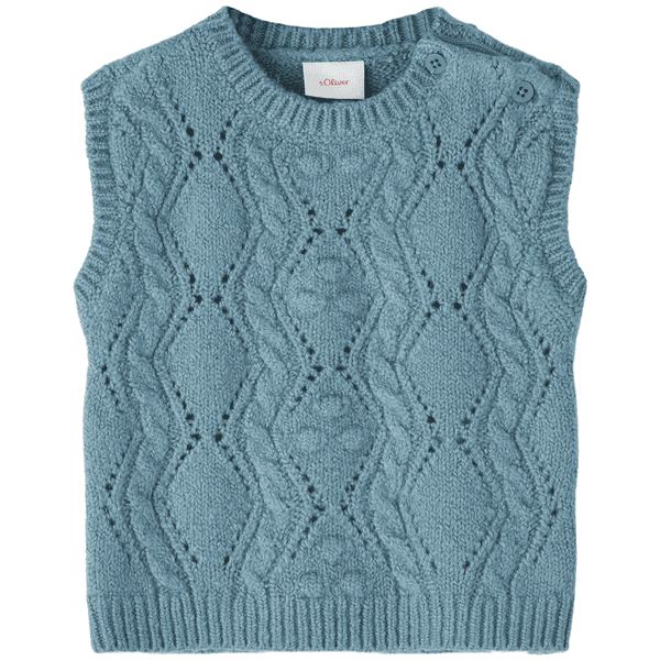 s. Olive r Pull-over en tricot bleu green 