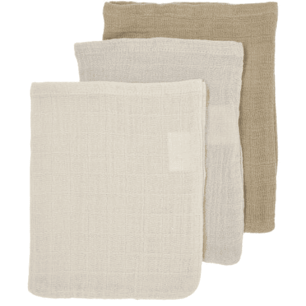 Meyco sand Washandje 3-pack zacht /grijs/taupe 20 x 17 cm