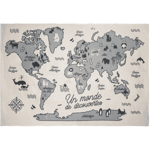 atmosphera lasten matto maailmankartta ranska 100 x 150 cm