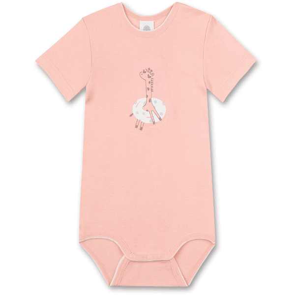 Sanetta Body a maniche corte, Giraffa/rosa 