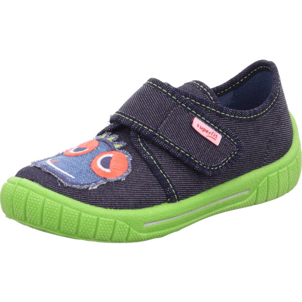 superfit Chaussons enfant scratch Bill bleu, largeur moyenne