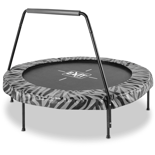 EXIT Tiggy junior trampolin med styr ø140 cm, sort / grå