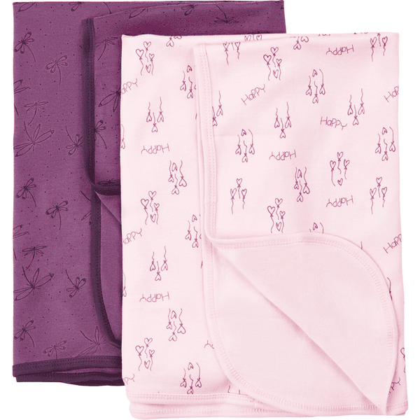 Pippi Coperta per bebè profonda 2-pack purple 