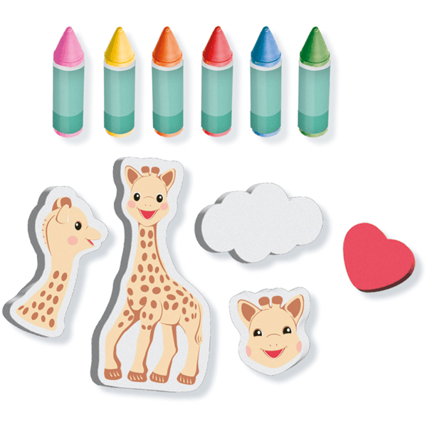 SES Creativ e® Sophie la girafe - Crayons de bain avec formes
