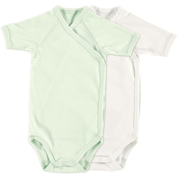 Alvi ® kortärmad bodysuit 2-pack mint + vit