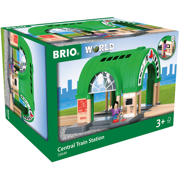 BRIO® WORLD Großer Hauptbahnhof mit Ticketautomat 33649