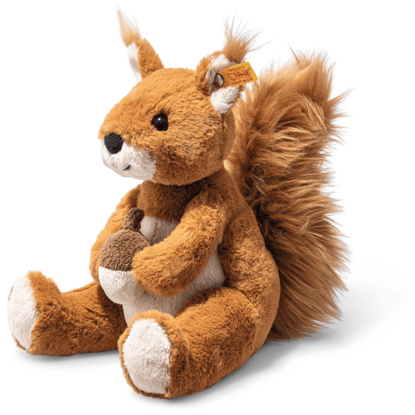 Steiff Miękki Cuddly Friends Wiewiórka Phil czerwono-brązowa siedząca, 20 cm