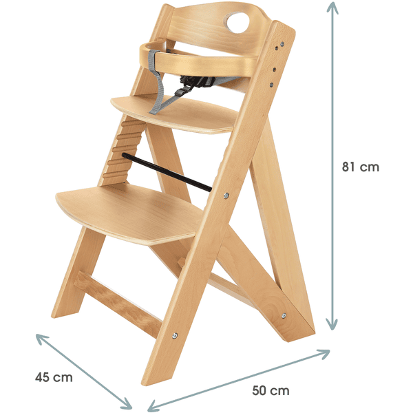 Chaise-haute évolutive Stepit bois naturel
