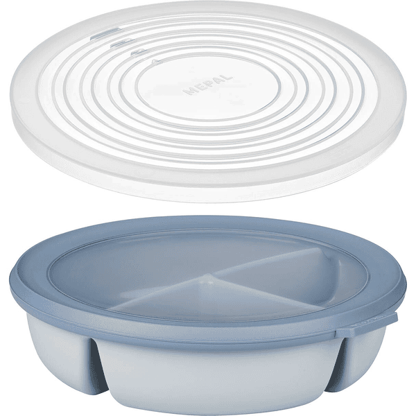Mepal Bento Bowl mit Mikrowellendeckel Cirqula 250 + 250 + 500 ml hellblau