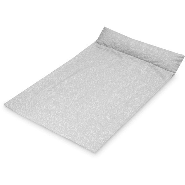 JULIUS ZÖLLNER Housse pour matelas à langer jersey Loop Comfy Softy Tiny Squares Grey 85x75 cm