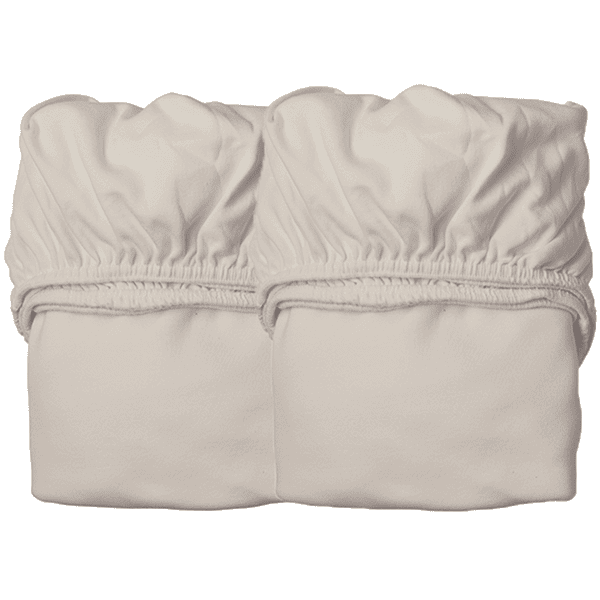 Leander Spannbettlaken für Babybett 2er-Pack cappuccino