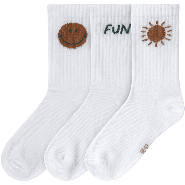 LÄSSIG Little Calcetines tenis niño 3-pack Gang Run blanco