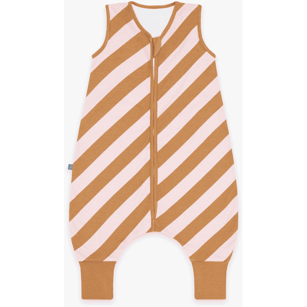 emma &amp; noah sovepose med føtter striper rosa