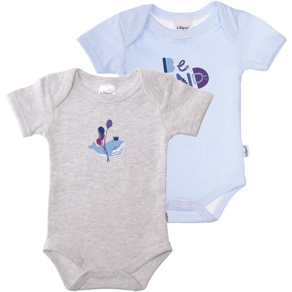 Baby-Bodies blau gestreift Be Liliput grau-melange/ kind