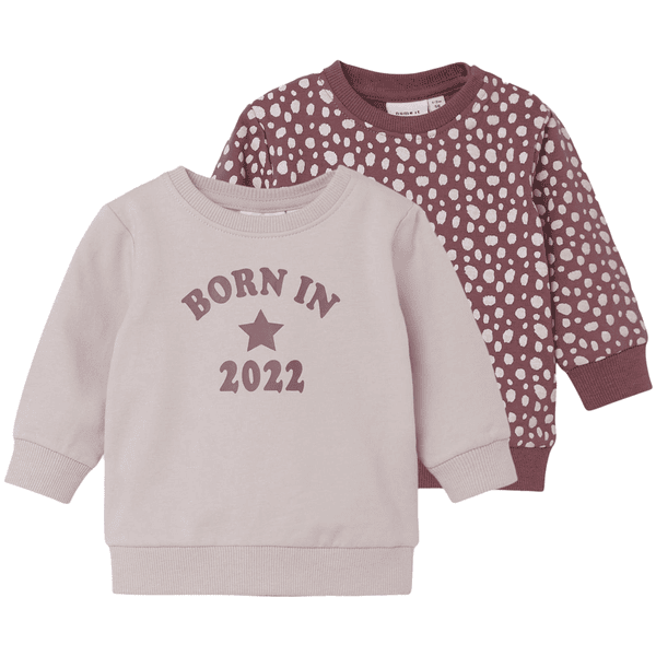name it Sweatshirt 2er Pack Nbfbabeth Crushed Berry
