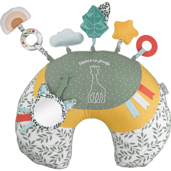 VULLI Sophie la Girafe® leke- og kosepute og aktivitetsleker
