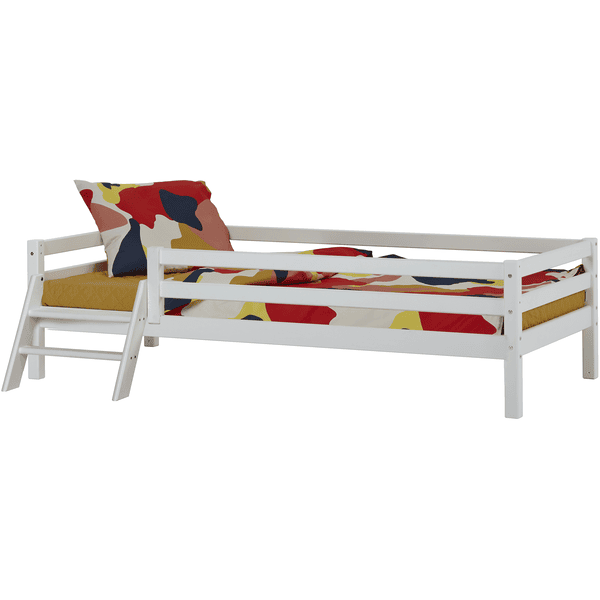 Hoppekids Basic Junior -Bed wit met ladder 90 x 200 cm