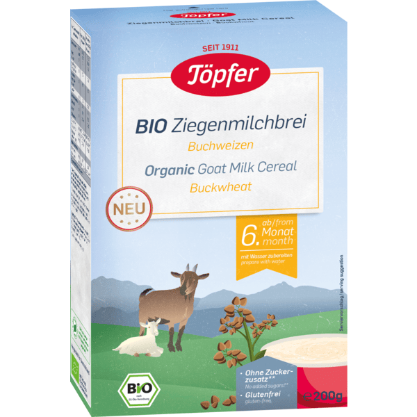 Töpfer Bio-Ziegenmilchbrei Buchweizen 200 g ab dem 6. Monat