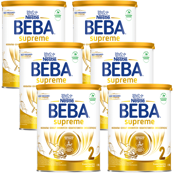 Nestlé BEBA SUPREME 2 Folgemilch 6x 800g nach dem 6. Monat