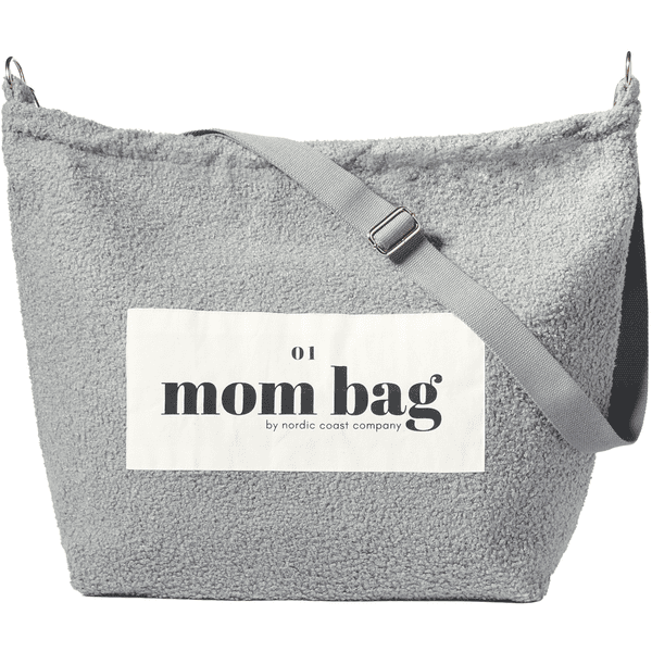 Nordic Coast Company Mom Bag Teddy Bouclé harmaa