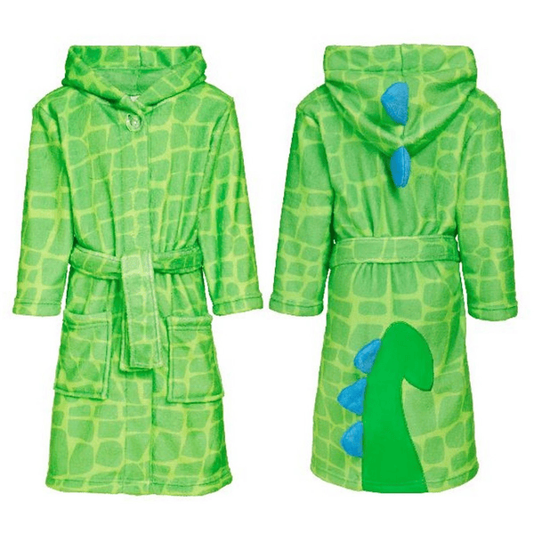 Playshoes Peignoir de bain enfant polaire dinosaure vert