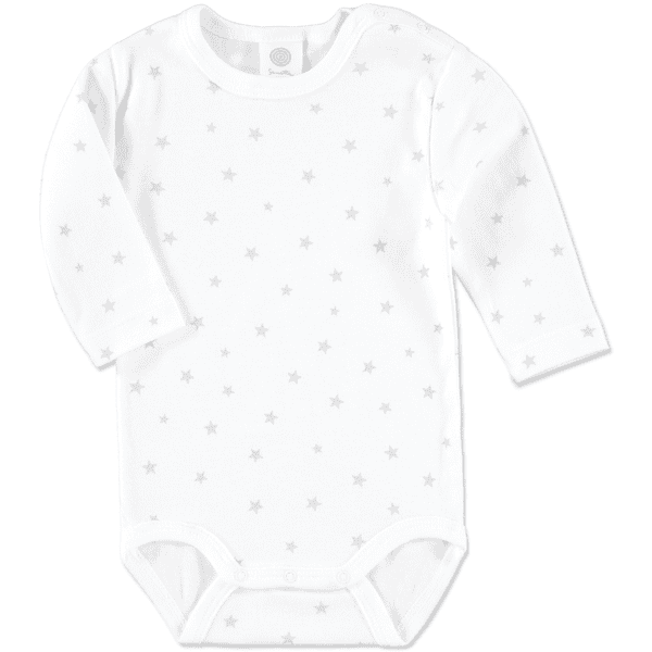 SANETTA Baby body 1/1 ærme STARS hvid