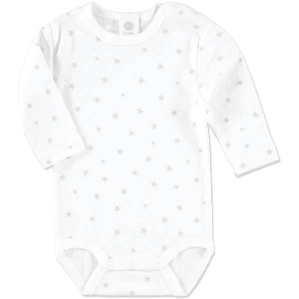 SANETTA Vauvan bodysuit 1/1 hihan STARS valkoinen