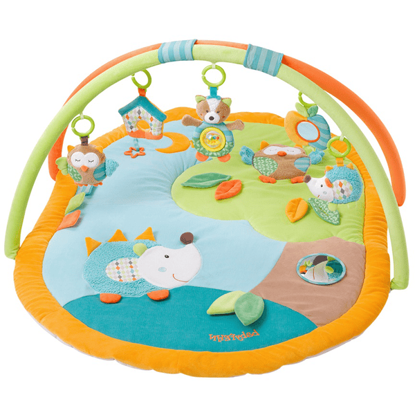 Bunte Baby-Spieldecke mit Tiermotiven