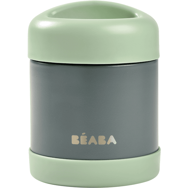BEABA® Portionsbehälter aus Edelstahl, mineral grau/salbeigrün 300 ml