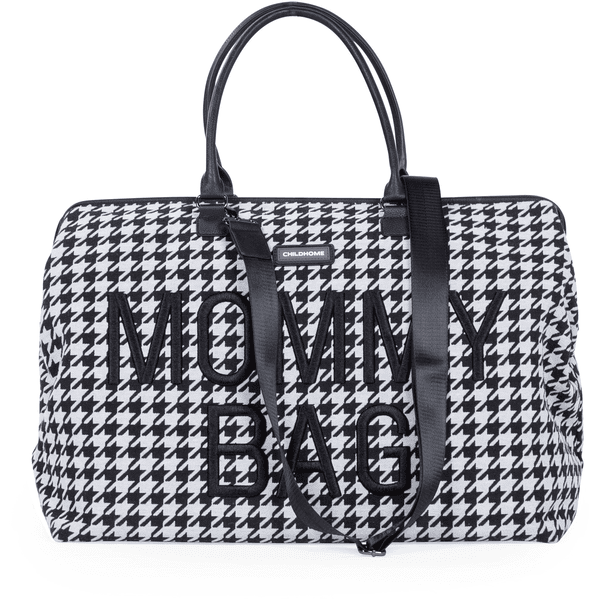 CHILD HOME Luiertas Mommy Tas Groot Houndstooth Zwart pinkorblue.be